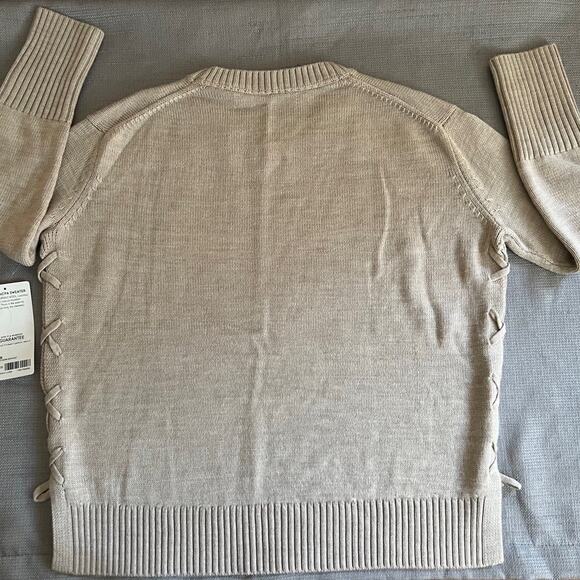 Athleta Merino Wool Nopa Side Lace Up Oversized Sweater - Picture 3 of 5